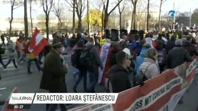 Demonstrație la Viena împotriva carantinei