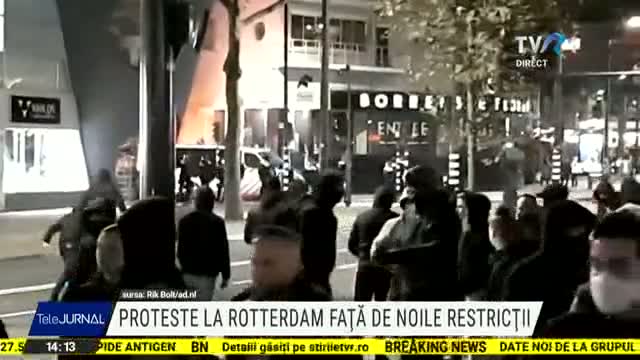 Proteste la Rotterdam față de noile restricții