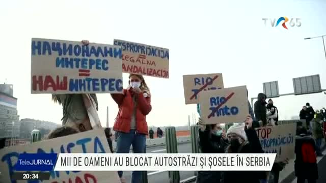 Protest uriaș în Serbia