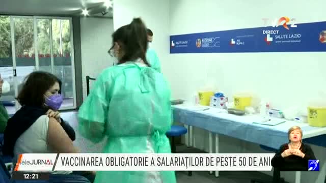 Italia - vaccinarea obligatorie pentru angajatii peste 50 de ani