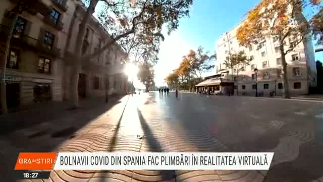Bolnavii Covid din Spania fac plimbări în realitatea virtuală