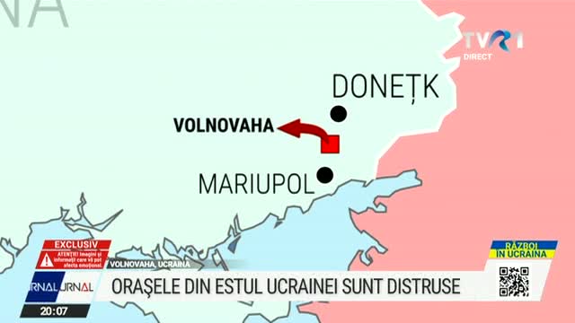 Orașele din estul Ucrainei sunt distruse