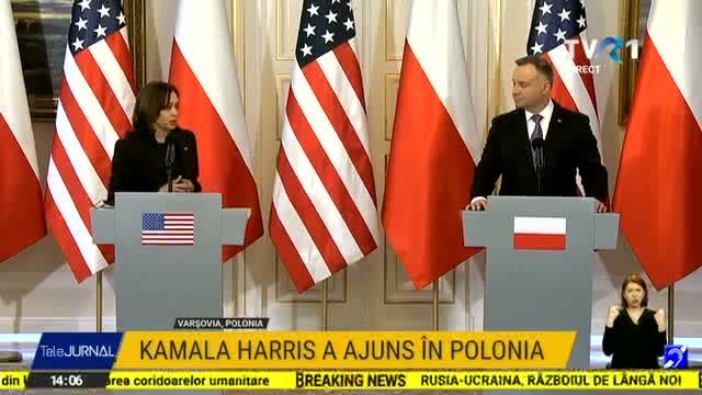 Kamala Harris, vizită în Polonia