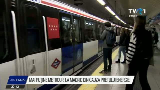 Mai puține metrouri la Madrid