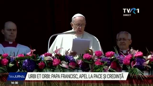Urbi et Orbi: Papa Francisc, apel la pace