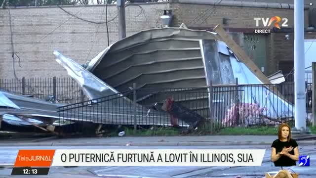 O furtună puternică a lovit în Illinois, SUA