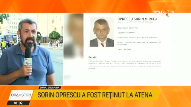 Sorin Oprescu a fost reținut la Atena