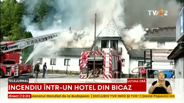Incendiu într-un hotel din Bicaz