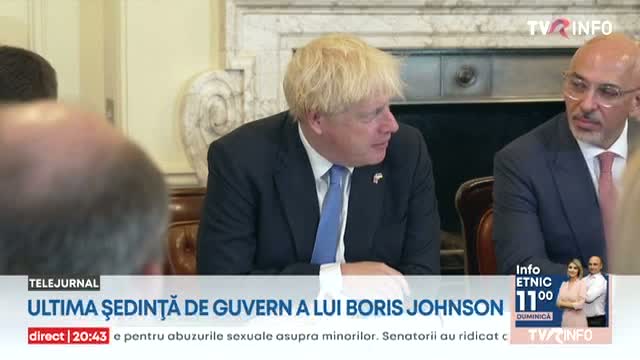Ultima ședință de guvern a lui Boris Johnson