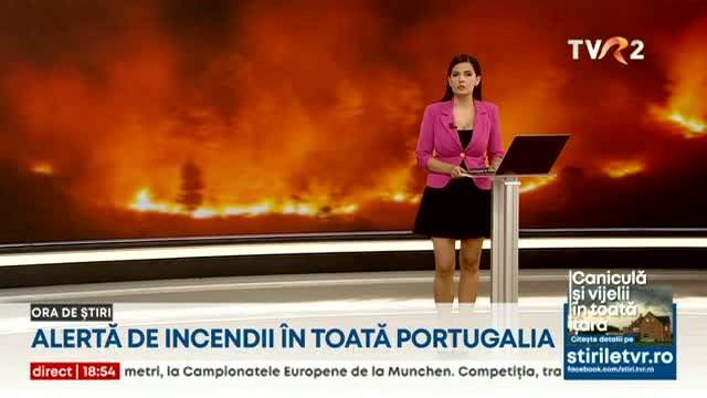 Alertă de incendii în Portugalia