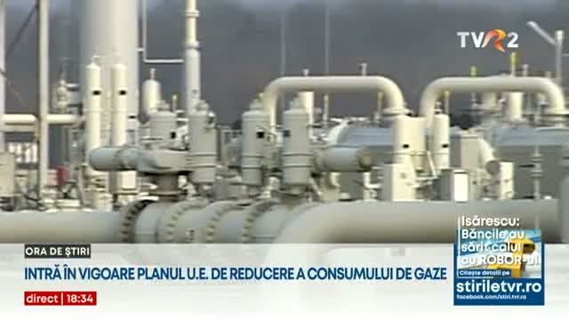 Intră în vigoare planul UE de reducere a consumului de gaze