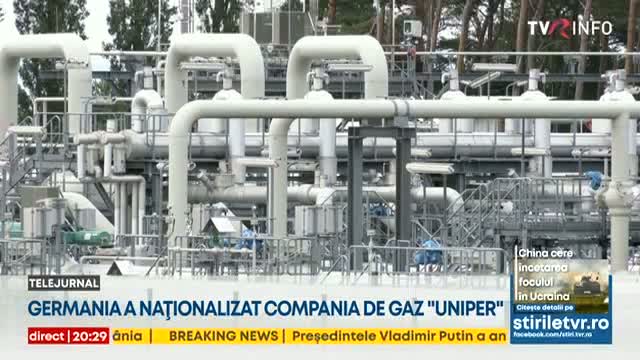 Germania a naționalizat compania de gaz Uniper