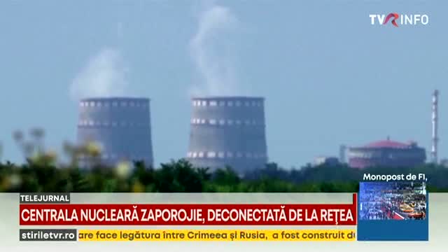Centrala nucleară Zaporojie, deconectată de la rețea