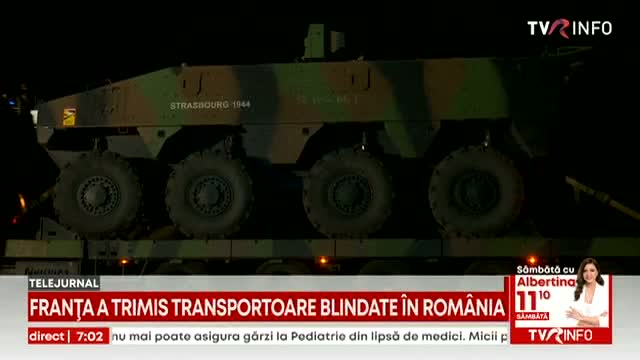 Franța a trimis transportoare blindate în România