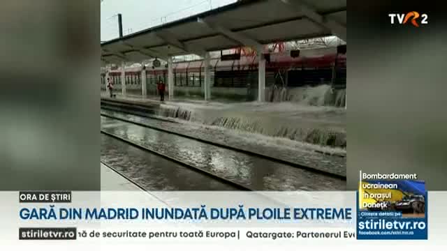 Gara din Madrid, inundată